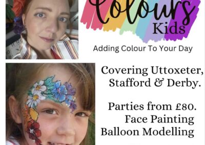 advert image for face painting , Staffordshire.